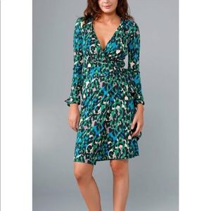 Diane von Furstenberg leopard wrap dress